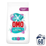 Omo Active Beyazlar ve Renkliler için Toz Çamaşır Deterjanı, 9 kg, 60 Yıkama, 1 Paket (1 x 9000 g)