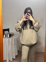 OMUZ DÜĞMELİ İSPANYOL PAÇA PANTOLON TAKIM VİZON
