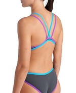 One Double Cross Back One Piece Kadın Siyah Yüzücü Mayosu 004732550