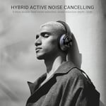 OneOdio A10 Bluetooth kulak üstü kulaklık, hibrit aktif gürültü önleme özellikli [62 saate kadar] kablosuz kulaklık, Hi-Res ses, derin bas, seyahat için mikrofon, ev, ofis için (siyah)