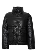 ONLY ONLANJA FAUX LEATHER OVERSIZE PUFFER OTW Mont Kadın