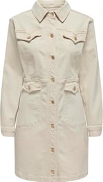 ONLY ONLAUGUSTA LS ECRU SHORT DRESS MAE Kısa Elbise Kadın