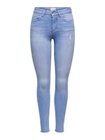 ONLY Onlblush Mid Sk Ank Raw Bb Rea4347 Noos Skinny Jeans Kadın