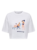 ONLY ONLBONE S/S VACAN TOP BOX JRS Tişört Kadın