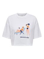ONLY ONLBONE S/S VACAN TOP BOX JRS Tişört Kadın