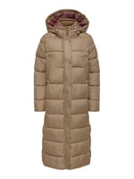 Only Onlcammie X- Long Quilted Coat Otw Kadın Günlük Mont 15267338-TIGERS-EYE Krem