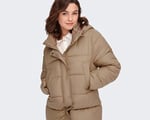 Only Onlcammie X- Long Quilted Coat Otw Kadın Günlük Mont 15267338-TIGERS-EYE Krem