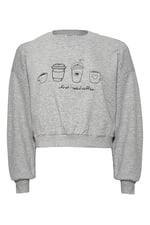 ONLY ONLCATE L/S COFFEEE O-NECK BOX SWT Sweatshirt Kadın