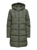 Only Onldolly Long Puffer Coat Otw Noos Kadın Günlük Mont 15205369-CROCKERY Bej