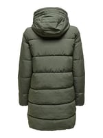 Only Onldolly Long Puffer Coat Otw Noos Kadın Günlük Mont 15205369-CROCKERY Bej