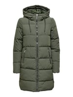 Only Onldolly Long Puffer Coat Otw Noos Kadın Günlük Mont 15205369-CROCKERY Bej