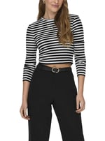 ONLY ONLELINA L/S CROPPED TOP JRS Tişört Kadın