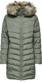 ONLY ONLELLAN QUILT HOOD FUR COAT LIFE CC OTW Dış Giyim Kadın