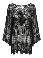 ONLY ONLFLORENCE CROCHET KAFTAN DRESS Elbise Kadın