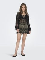 ONLY ONLFLORENCE CROCHET KAFTAN DRESS Elbise Kadın
