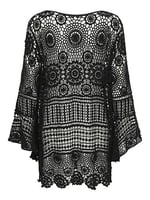ONLY ONLFLORENCE CROCHET KAFTAN DRESS Elbise Kadın