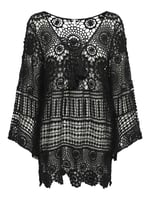 ONLY ONLFLORENCE CROCHET KAFTAN DRESS Elbise Kadın
