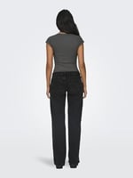 ONLY Onljuicy Hw Wide des Ank Dnm Jeans Dot Kot Pantolon Kadın