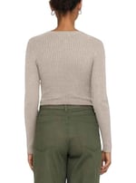 ONLY ONLKAROL LS CROP O-NECK KNT Kazak Kadın