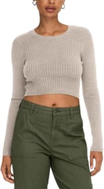 ONLY ONLKAROL LS CROP O-NECK KNT Kazak Kadın