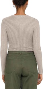 ONLY ONLKAROL LS CROP O-NECK KNT Kazak Kadın