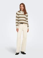 ONLY ONLLEISE FREYA LS ZIP HIGH NECK KNT NOOS Kazak Kadın