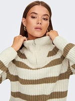 ONLY ONLLEISE FREYA LS ZIP HIGH NECK KNT NOOS Kazak Kadın