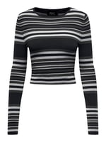 ONLY ONLMEDDI LS STR CROP O-NECK CC KNT Kazak Kadın