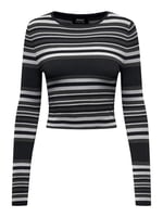 ONLY ONLMEDDI LS STR CROP O-NECK CC KNT Kazak Kadın
