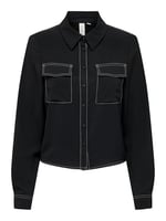 ONLY ONLMETTE SHORT CONTRAST LS SHIRT WVN Gömlek Kadın