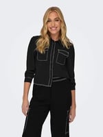 ONLY ONLMETTE SHORT CONTRAST LS SHIRT WVN Gömlek Kadın