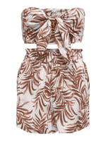 ONLY ONLMIRA BANDEAU TOP & SHORTS SET Tişört Kadın