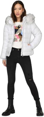 Only Onlnewcamilla Fur Hood Jacket Cc Otw Kadın Günlük Mont 15304767-BLACK Siyah