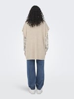 ONLY Onlparis Life Loose Highn Wool Yelek Düğmesi Süveter Yelek Kadın