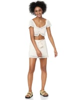 ONLY ONLSUMMER LIFE CROPPED S/S TOP EX KNT Tişört Kadın