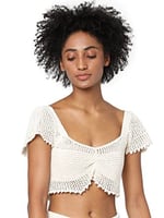 ONLY ONLSUMMER LIFE CROPPED S/S TOP EX KNT Tişört Kadın