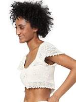 ONLY ONLSUMMER LIFE CROPPED S/S TOP EX KNT Tişört Kadın