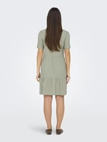 ONLY Onltiri-caro S/S V yaka Lin Dress Cc PntElbiseKadın