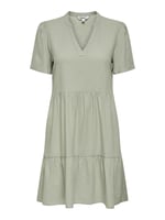 ONLY Onltiri-caro S/S V yaka Lin Dress Cc PntElbiseKadın