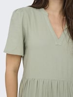 ONLY Onltiri-caro S/S V yaka Lin Dress Cc PntElbiseKadın