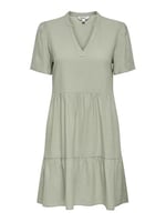 ONLY Onltiri-caro S/S V yaka Lin Dress Cc PntElbiseKadın