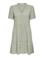 ONLY Onltiri-caro S/S V yaka Lin Dress Cc PntElbiseKadın