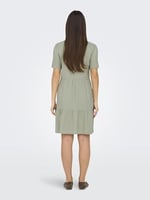 ONLY Onltiri-caro S/S V yaka Lin Dress Cc PntElbiseKadın