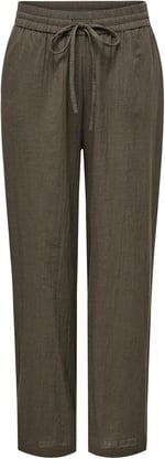 ONLY Onltizana Cotton Loose Pants Wvn Noos Elastik bel ve yan cepli Basic pantolon Kadın