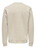 Only & Sons Düz Yaka Ekru Sweatshirt, 22030923