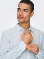 Only & Sons ONSCAIDEN LS SOLID LINEN SHIRT NOOS gömlek Erkek