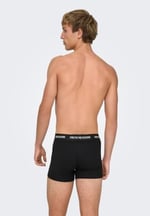 Only & Sons ONSFITZ SOLID BLACK BOXER 5-PACK Boxer Külot Erkek