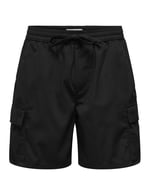 Only & Sons Onskal Cargo 0287 Şort Siyah, M, ONSKAL CARGO 0287 SHORTS, Siyah-102263579, Erkek