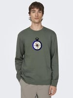 Only & Sons ONSOLIVER REG CAMP SWT CREW NECK Sweatshirt Erkek