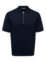 Only & Sons ONSWYLER LIFE REG 14 SS ZIP POLO KNIT Triko Erkek